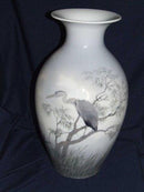 Royal Copenhagen Unique Vase with Heron by Vilhelm Theodor Fischer from 1925