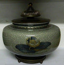 Royal Copenhagen Vase med låg og stand i Bronze af Knud Andersen