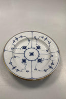 Sæt på 3 Royal Copenhagen Musselmalet Riflet Dybe Tallerkener med Guld