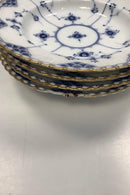 Sæt på 4 Royal Copenhagen Musselmalet Helblonde lille dyb tallerken