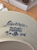 Sæt på 9 Royal Copenhagen Unika Spisetallerkener fra Bonnesen Stellet 1916