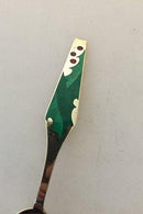 Sorenco Christmas Spoon  made of gilded sterling silver with blue enamel. Measures 16,5 cm (6 ½")