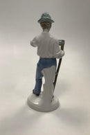 Tysk Porcelænsfigur Carl Scheidig Gräfenthal Mand med le