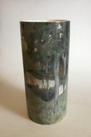 Unika Bing & Grøndahl Art Nouveau cylindrisk Vase. Mærket XXVIII (28) og EH.