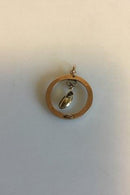 8Kゴールドとマザーオブパール貝のペンダント