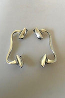Georg Jensen Paar Sterling Silber Loser Griff Nr. 1 für Tablett
