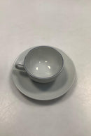 Royal Copenhagen Fayence Blauer Rand Kaffeetasse und Untertasse