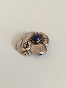 Georg Jensen Sterling Sølv Broche No 71 Prydet med Lapis Lazuli