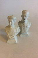 スウェーデン王グスタフ5世とヴィクトリア女王の胸像