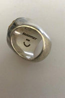 Einzigartiger Sterling Silber Ring mit versteinertem Seeigel