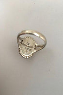 ジョージ ジェンセン シルバー リング No9 グリーン アゲート