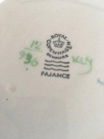 Royal Copenhagen Grøn Tranquebar Lav Serveringsskål / Kagefad No 936