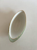 Royal Copenhagen Grøn Svejfet Oval Sauceskål No 1651