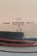 Georg Jensen Sterling Silber Magnolia Rundes Tablett mit Henkel Nr. 2AB