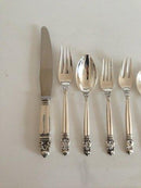 Georg Jensen King Sterling Silber Besteck Set 56 Teile mit alten Briefmarken