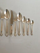 Georg Jensen Sterling Silber Besteck Queen 54 Stück mit alten Briefmarken