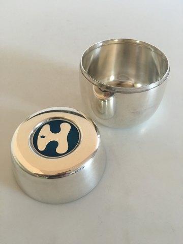 Georg Jensen Sterling Sølv Henning Koppel Dåse / Boks prydet med emalje.