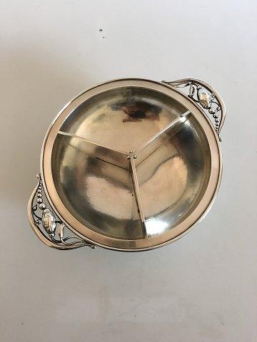 Georg Jensen Sterling Sølv Tredelt Magnolia Skål No 2E