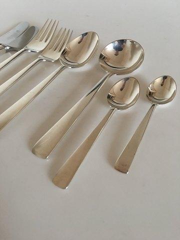 Georg Jensen Sterling Silber Margrethe Besteck Set für 5 Personen. 38 Teile.