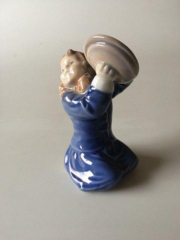 Royal Copenhagen Figurine of Girl with Pot Lids No. 3677