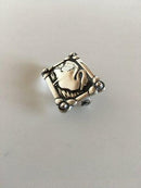 Georg Jensen Sølv Broche No 213 med Svane