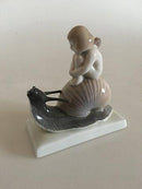 Rosenthal Art Nouveau Figur af Pige og Snegl