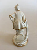 Bing & Grøndahl Figur Dame med tøfler på plint af Hans Tegner & Jens Jacob Brengø No 8035