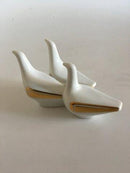 ビング＆グロンダール アグネテ・ヨルゲンセン 三羽の雁 No 4204 ゴールドのフィギュリン