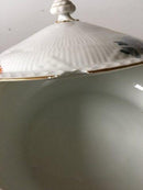 Royal Copenhagen Stel No 93 Asters Hvid Halvblonde m. Blomster og Guldkant Ragoutfad