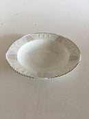 Bing & Grøndahl Sart Rosa Hejre med Guldkant Dyb Tallerken