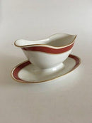 Bing & Grøndahl Egmont Vinrød med Guldkant Saucekande No 8