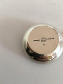 Georg Jensen Antik Sterlingsilber-Salzgefäß Nr. 4 mit grüner Emaille