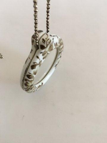 Royal Copenhagen Porcelæns vedhæng med Forstørrelsesglas / Lup