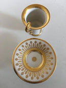 Royal Copenhagen Empire Løve Kop med motiv af Frederiksborg Slot fra 1820-1850