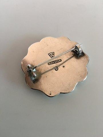 Bindesbøll Broche i Sølv fra Holger Kysters Sølvsmedie