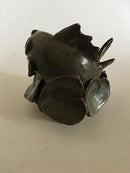 Saxbo Stentøjsfigur med motif af fisk. Designet og signeret af Hugo Liisberg