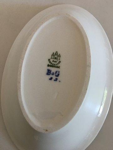 Bing & Grøndahl Jubilæumsstel / Blå Nellike Oval Skål