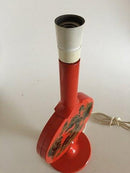 Bjørn Wiinblad Lyfa Lampe i Rødlakeret Træfiner med Motiv i Sort og Guld