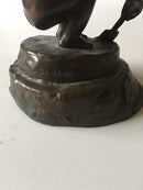 Adda Bonfils Bronce Figurine of a Girl with shovel