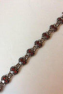 Georg Jensen Sterling Sølv Armbånd med Carnelian sten No 8