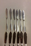 Sæt på 12 Evald Nielsen sølv fiskeknive No 19