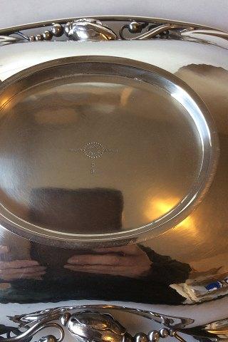 Georg Jensen Sterling Sølv Magnolia/Blossom Oval skål No 2B