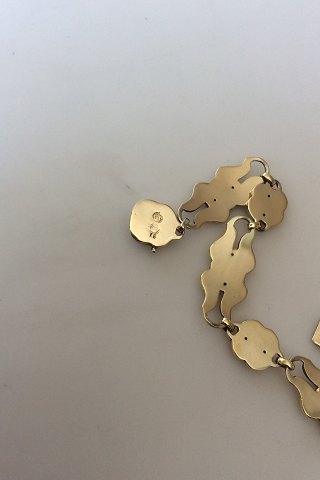 Georg Jensen Forgyldt Sølv 830 Armbånd No 18