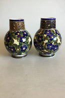 Aluminia Satz von zwei Vasen Nr. 838/414