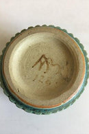 Arne Bang, Hugo Grün Stoneware marmelade jar with silver plated cover