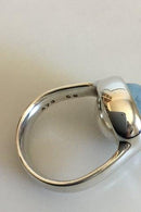 Georg Jensen Sterling Silver Sphere Ring No 473 ライトストーン付