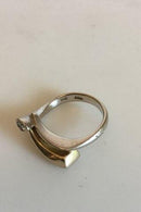 Ring in 14K Gold and White Gold with Brilliant