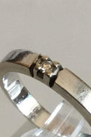 Ring in White Gold with Brillant. 14 K.
