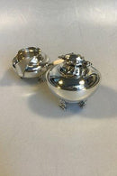 Georg Jensen Sterling Sølv Flødekande og sukkerskål i Magnolia No 2C/2E