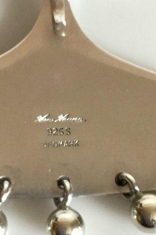 Hans Hansen Sterling Sølv Halssmykke med aftageligt vedhæng med 9 kugler